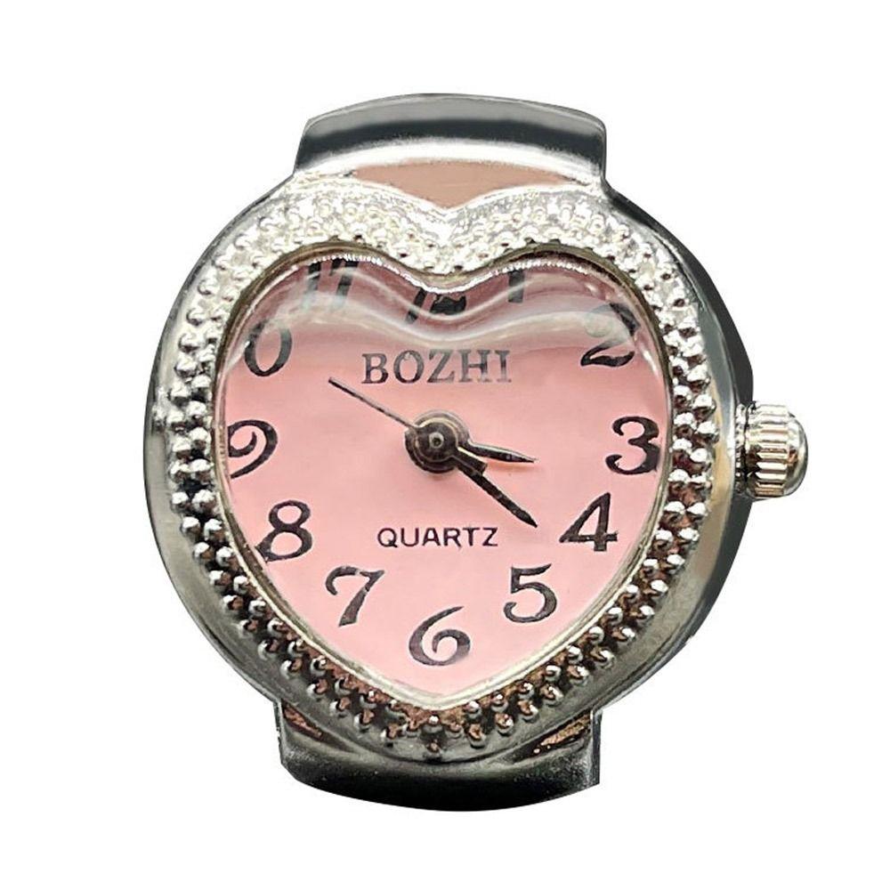 Elastic Stretchy Rings Love Quartz Ring Watch Digital Watch Round Quartz Finger Rings Ring Watch