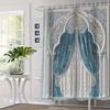 1/4 шт., водонепроницаемая занавеска для душа с кисточками, синяя, декоративная, для ванной комнаты, нескользящий коврик для унитаза, коврик для ванной и 12 крючков