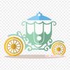 Cinderella Carriage Carriage Stock Photography Iron On Heat Transfer Printing Vinyl Patches Sticker for Clothes DIY Appliques Washable Patches