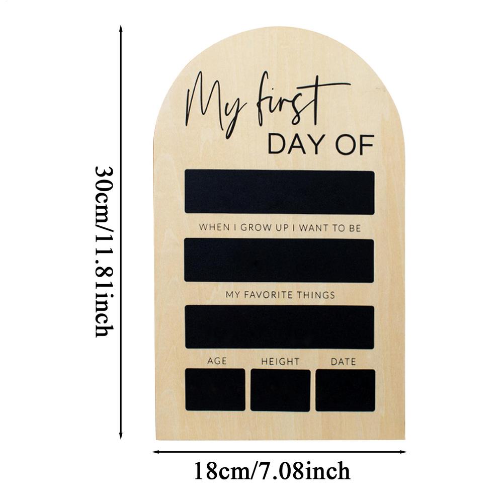 Portable 7X11Inch Chalkboard 1st Day Of School Sign Reusable Wood Board Last Day Of School Sign for Kids Lasting Memories