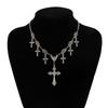 Цепочка на ключицу Хип-хоп Личность Крест Подвеска Свитер Цепочка Сплав Ожерелье Готический Стиль Цепочка на ключицу