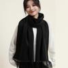 Women's Winter Japanese & Korean Solid Color Shawl - Premium Imitation Cashmere, Custom Logo, Long Autumn/Winter Scarf