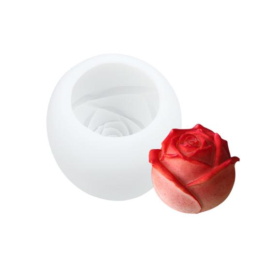 1/3 шт. 3D Силиконовая форма Роза Легко извлекаемая DIY Форма для кубиков льда, шоколада, мусса, свечей, мыла, форма в виде цветка