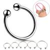 Metal Sex Toys Penis Ring Stainless Steel Lock Fine Ring Double Bead Ring C Ring Penis Ring Spike