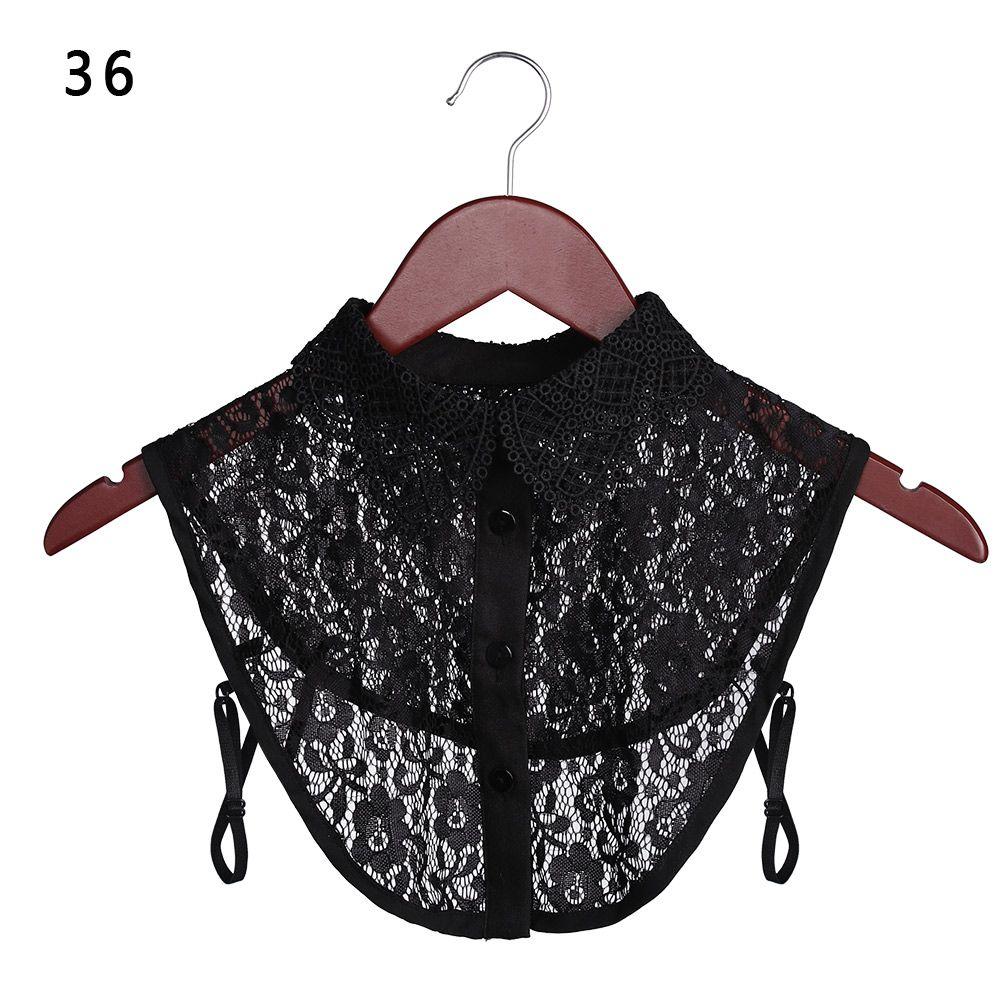 1pc Sexy Lace Fake Collar Shirt Shawl Flower Crochet Neckline Collars Women Detachable Collar Half Shirt Faux Collar Lace Fabric
