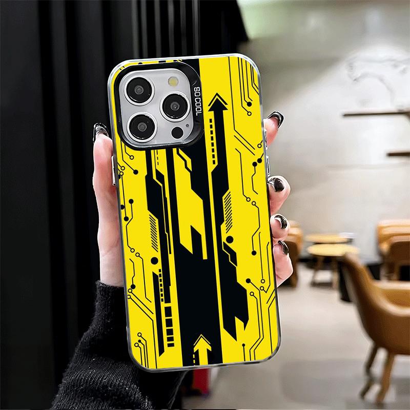 Мягкий чехол для телефона в киберпанк эстетике для iPhone 15 16 17 Pro Max 17Air 16E 14 Plus 13 12 Mini Ударопрочный чехол Задняя панель