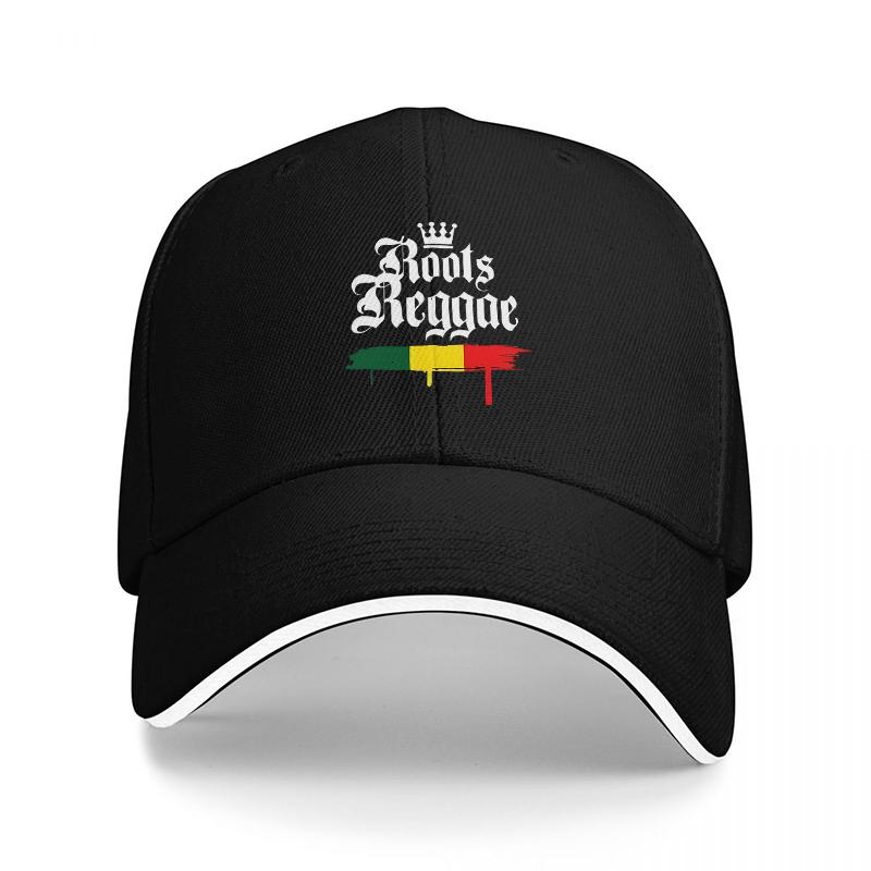 Черная Бейсболка с Логотипом Короны Roots Reggae с Вышитым Дизайном в Цветах Раста для Музыкальных Фанатов и Энтузиастов Культурного Стиля