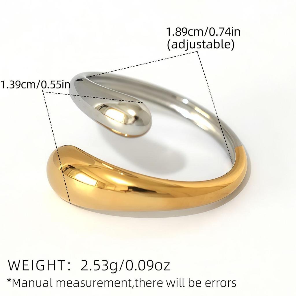 Геометрическое открытое кольцо из нержавеющей стали – европейский и американский дизайн