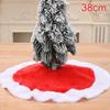 38/68cm Snowy White Christmas Tree Skirt Plush Faux Fur Xmas Trees Carpet Mat Ornaments For  New Year Home Party Decoration