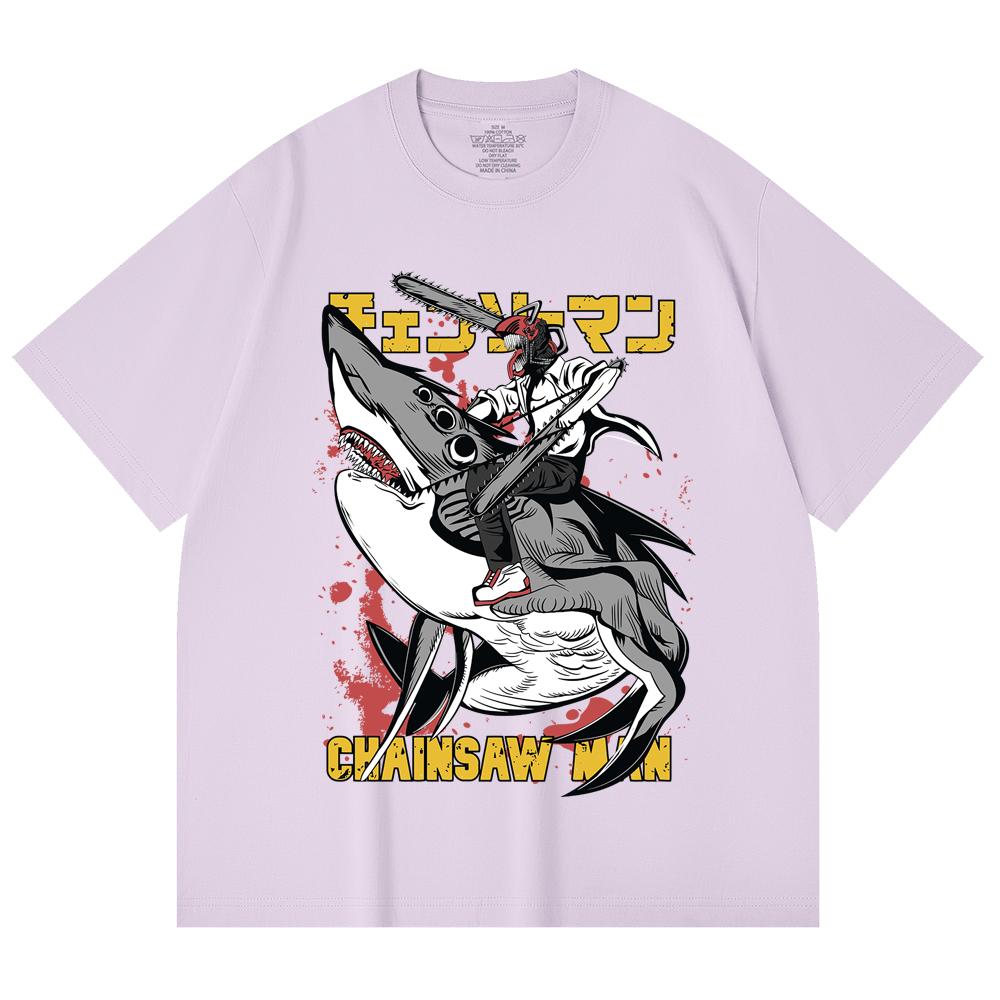 230 Gsm 100% Cotton Chainsaw Man V43 Denji Print Unisex Heavy Cotton T Shirt