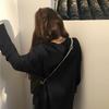 Undercover Женская Осень Новинка Корейская Версия Женская Мода Однотонная Футболка с Длинным Рукавом