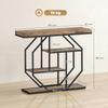 4 Tier Industrial Console Table Rustic Brown