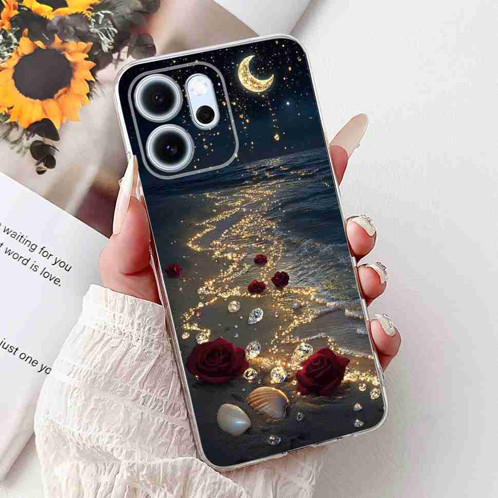 For Oppo Reno14 F 5G CPH27436.57" Case Colorful Butterfly Flowers TPU Soft Silicone Cover For Oppo Reno 14 F RENO14F Phone Cases