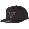 Casquette Mitchell & Ness Snapback - FLORAL INFILL Chicago Bulls - Noir - Homme
