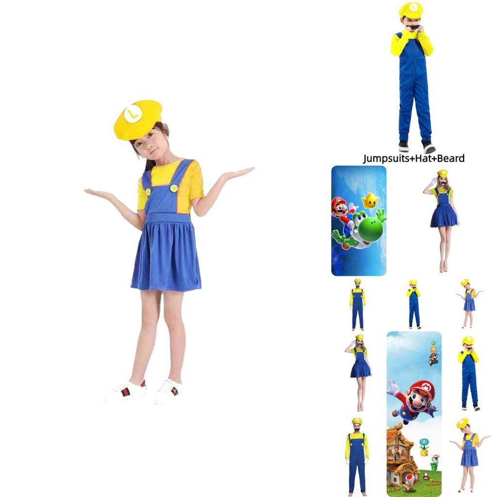 Super Mario Costume For Children And Adults Cosplay Outfit For Halloween And Parties