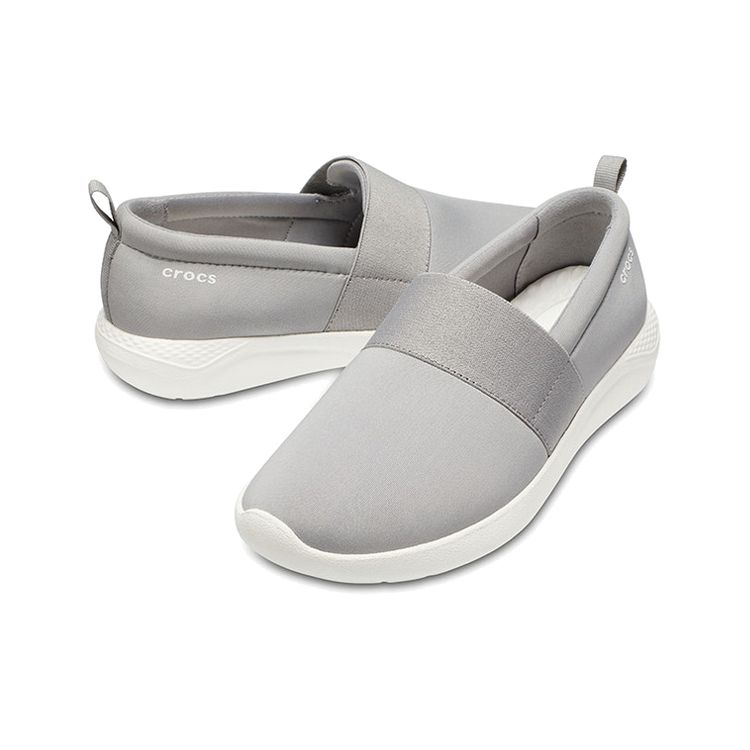 Crocs Женские Серые Дышащие Износостойкие Низкие Повседневные Кроссовки LiteRide 205103-00J