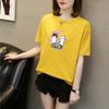Харадзюку милый мультяшный принт Футболки с коротким рукавом Женские Летние из чистого хлопка Повседневные свободные студенческие Футболки Женские Y2k Топы