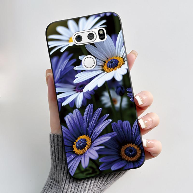 Чехол для LG V30 V30+ V30S V30S+ V35 V35+ ThinQ Тонкий Мягкий Черный Силиконовый Чехол Эстетичный Роскошный Милый Крутой Задняя Крышка для Мальчиков Девочек