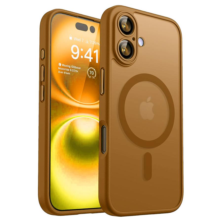 Luxury Frosted Shockproof Armor Phone Case For iPhone 17 16 15 14 13 12 11 Pro Max For Magsafe Matte Transparent Magnetic Cover