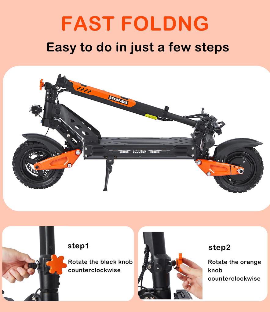 G2 MAX 1200W 48V 21ah 55 KM/H electric scooter, foldable, with seat, for city and off-road use E Scooter