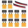 Boladge 5 Pairs Amass XT60H XT-60 Sheath Housing Male and Female Connector Plugs for RC Lipo Battery Discharge Terminals for RC Models (XT60H Plugs)