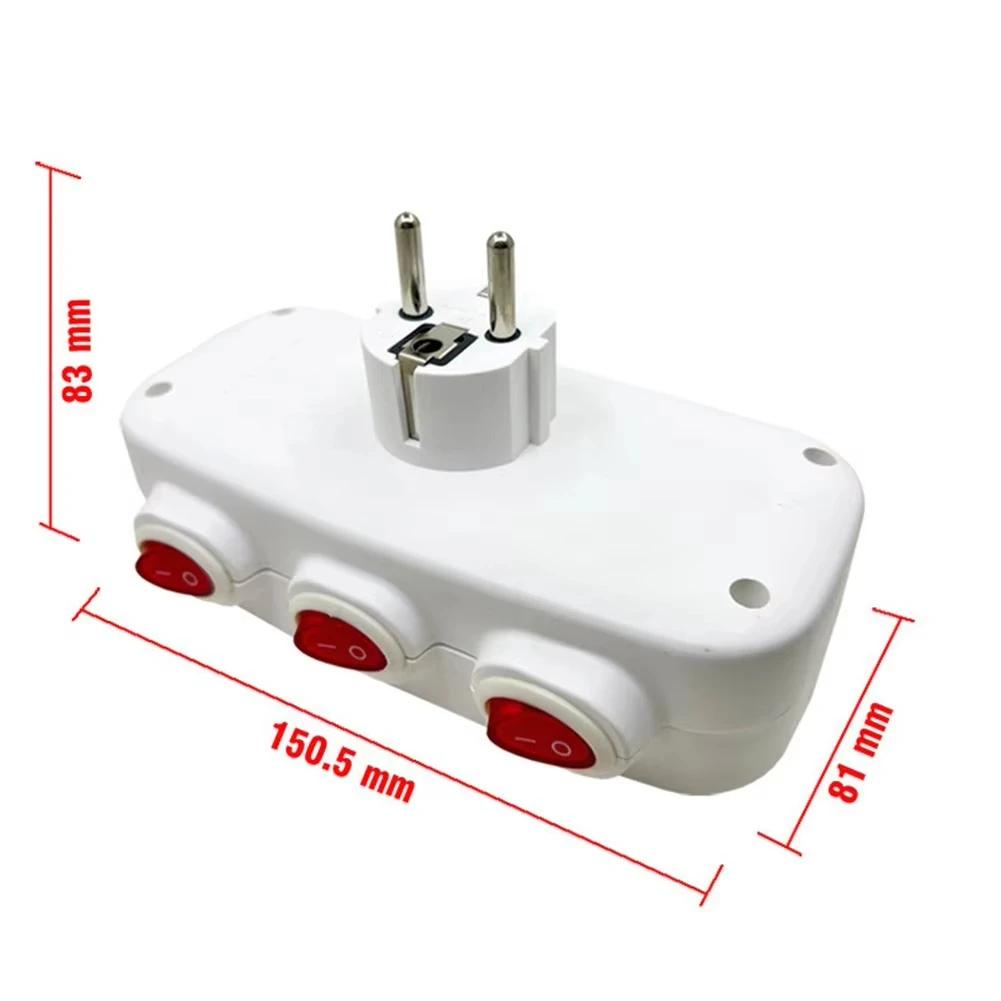 Розетка питания ЕС Европейский стандарт Конвертер Удлинитель Розетка питания 2-контактная вилка Испания Германия AC Конвертер Адаптер Для домашнего использования