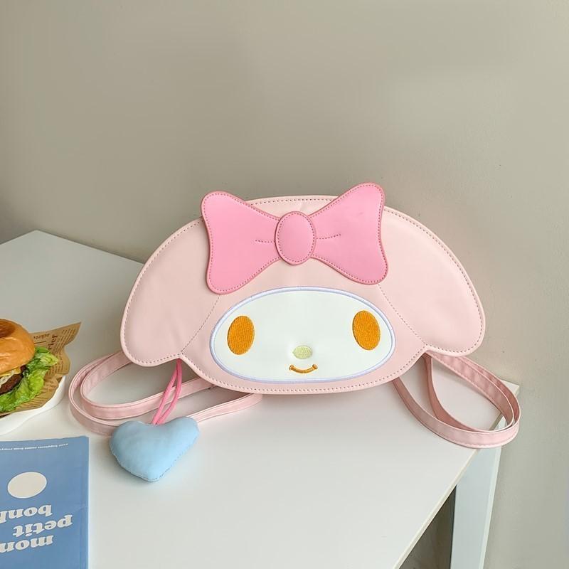 Hello Kitty Melody Cinnamoroll Small Crossbody Bag Pu Chain Handle Cute Summer Style For Casual Wear