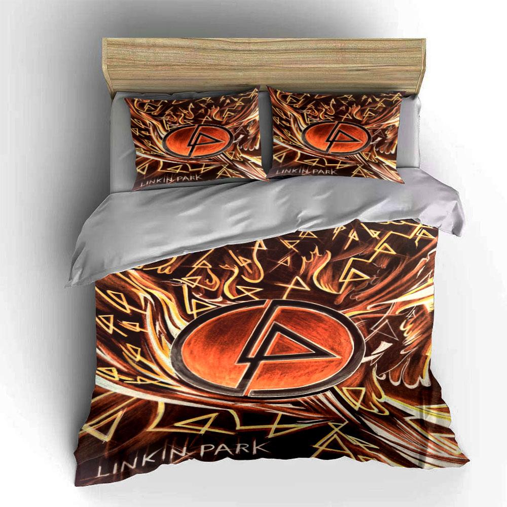 Fiery Linkin Park logo. Bedding sets Duvet cover sets Duvet covers Pillowcases(1 * Duvet Cover 2 * Pillowcases without duvet insert)