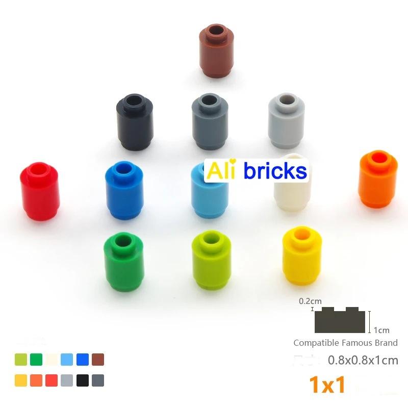 50g/178PCS 3062 1x1 Cylindrical Block Moc Color Loose Parts Compatible with Brick DIY Children's Toy Assembly Storage