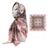 Printed Large Square Scarf 90cm Silk Scarf New Pink Headscarf Silk Satin Shawl Ladies Scarf