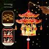 PVC Material Handmade Lantern Blessing Words Chinese Style Lantern  Festival Celebration