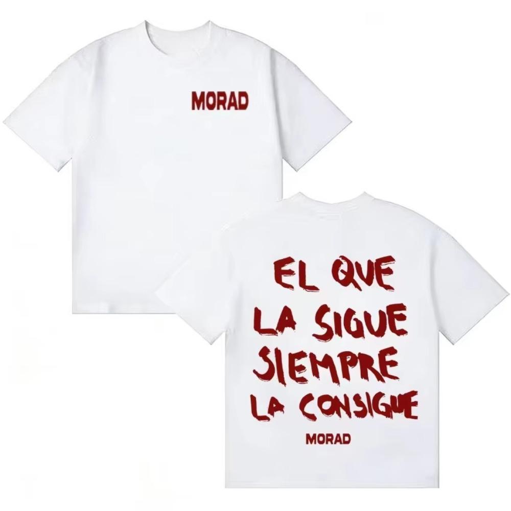 2026 New Morad Sigue Tour Album T Shirt Unisex Unisex High Quality Cotton Tee Shirt Fashion Hip Hop Short Sleeve Tshirts Streetwear