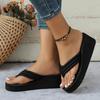 Flip Flops Wedge Heel Thick Sole Women's Summer Sandals Indoor Bathroom Slippers Outdoor Beach Shoes Slides Shoes for Women