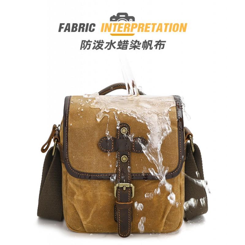 Canvas Single Shoulder Camera Bag DSLR Mirrorless Compact Cameras Fujifilm Instax Mini 12 Retro Style Unisex