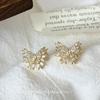 New Butterfly Wings Zircon Stud Earrings Light Luxury High-end Ear Clips No Ear Holes Mosquito Coil Disc Temperament Versatile Earrings