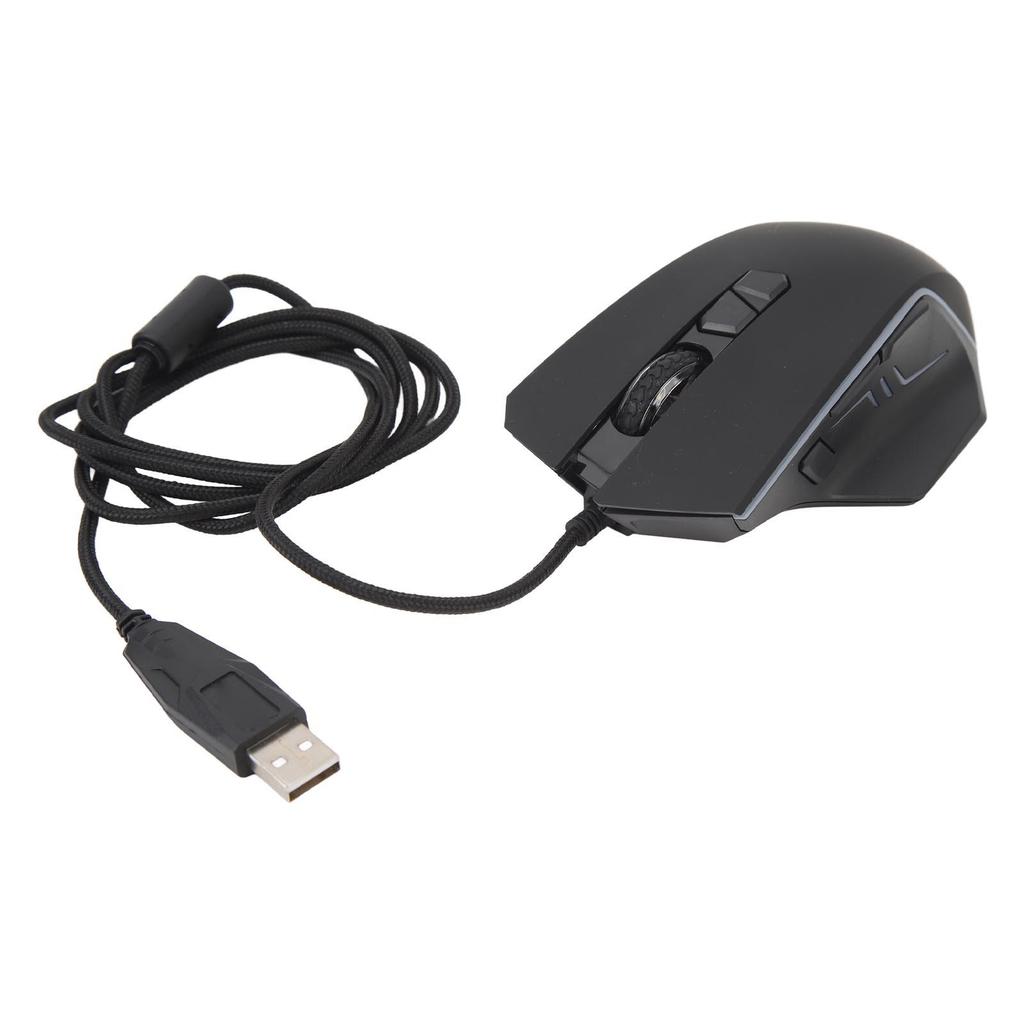Проводная игровая мышь с яркой светодиодной подсветкой, регулируемым DPI, эргономичная компьютерная мышь для дома, общежития и офиса.