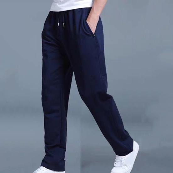 Мужские весенние свободные простые спортивные брюки, прямые повседневные брюки со средней талией