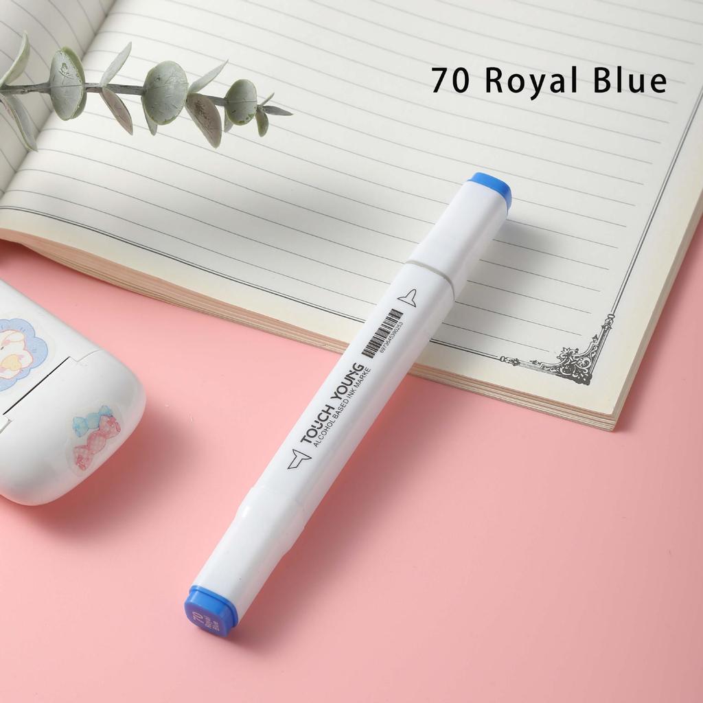 6th Gen Double Tip White Square Barrel Oil-Based Marker for Drawing & Hand-Painting