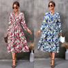 2025 New Fashion Trend Dresses Spring Summer Printed Waist Dresses Fashion Women's