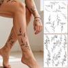 Waterproof Leaf Temporary Tattoos Make Up Sketch Style Stickers Body Art