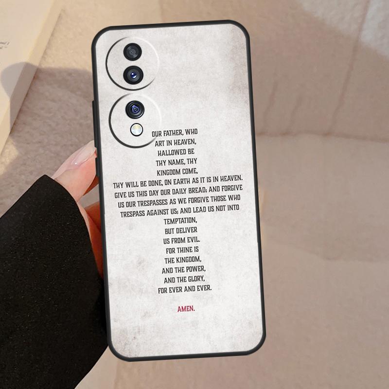 Христианство Молитва Господня Для Чести Magic 8 Pro 6 5 7 Lite Чехол Для Honor 400 200 90 70 50 X8c X8b X9a X9b X9c X9d Win