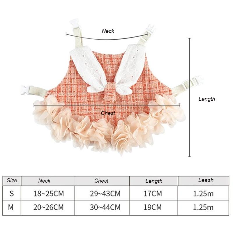 Fashion Bunny Rabbit Clothes with Harness Walking Pet Harnesses and Leash Set for Little Animals Guinea Pigs Chinchillas Suit