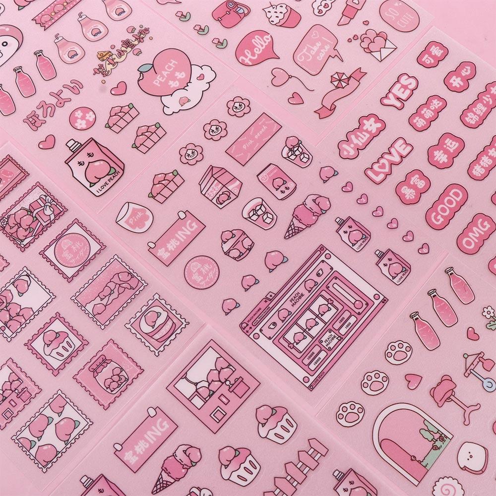 Sticker Frosted Sticker Diary Stickers Anime Stickers Pink Flash Point Sticker Decorative Sticker