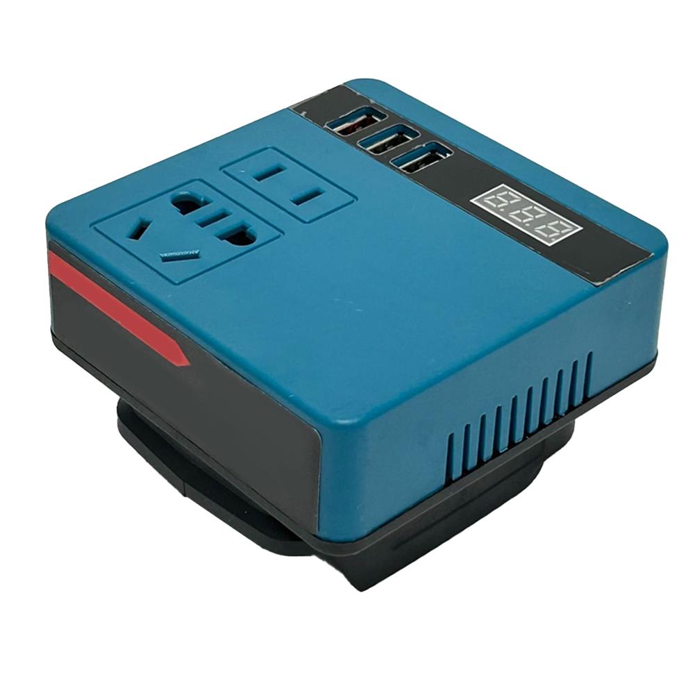 120W Lithium Battery Inverter AC220V DC5V 12V Inverter With Voltage Display Function Battery Transformer For 21V M-akita Battery