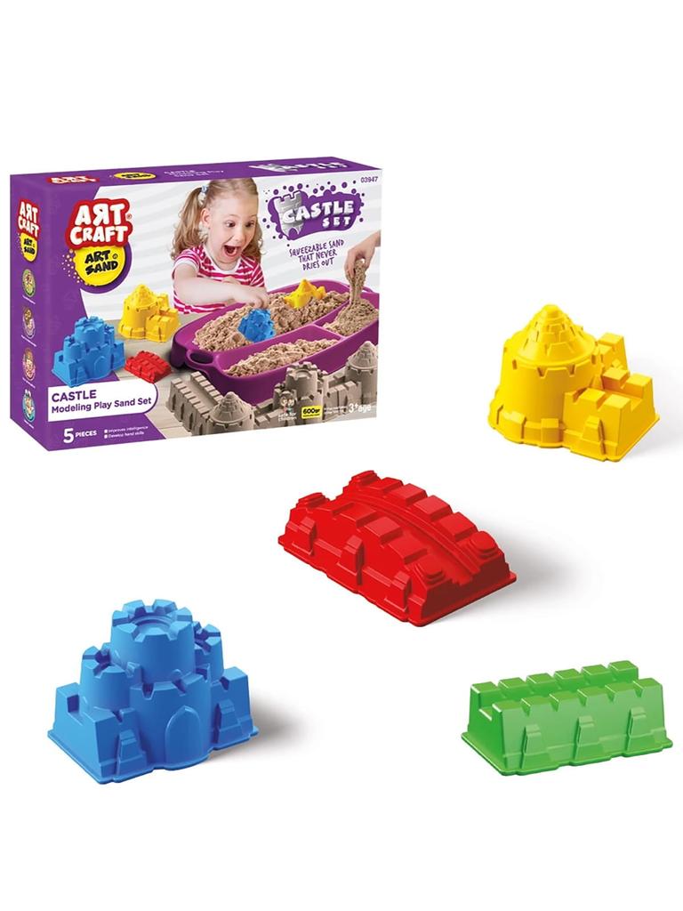 ART CRAFT Kinetic Sand - Kinetic Sand Set - Castle Set with Sandbox