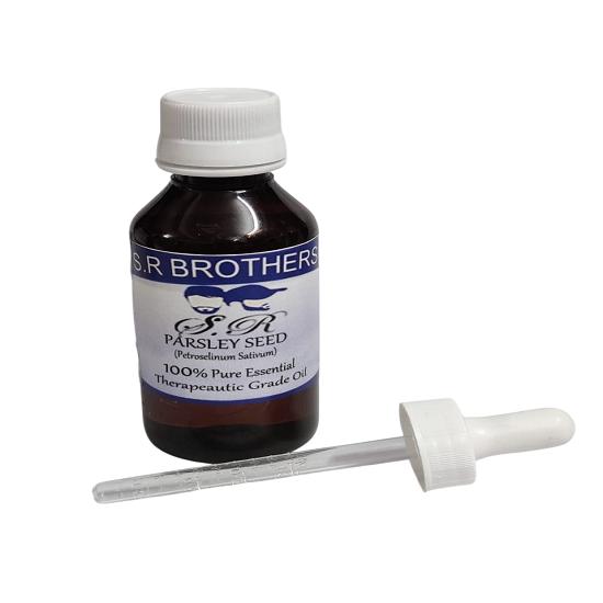 S.R Brothers PARSLEY SEED (Petroselinum Sativum) Pure & Natural Therapeutic Grade Essential Oil Plastic with Dropper