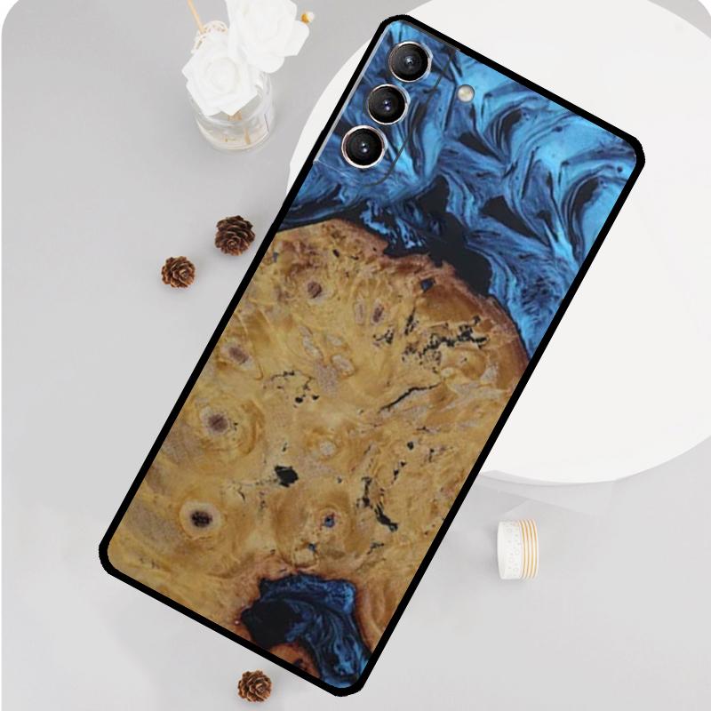 Дерево Смола Защитный Чехол для Телефона Путешественника Для Samsung Galaxy S25 S26 Ultra S20 S21 S22 S23 S24 S10 Plus S25 FE Funda Чехол