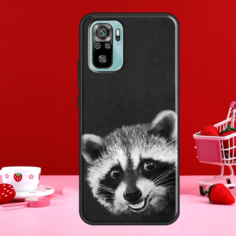 Чехол с милым енотом для Redmi Note 10 Pro, чехол для Redmi Note 11 Pro Note 8 9 Pro 9S 10S 11S 9C 9A 9T