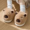 Plush Capybara Slippers Slip-on House Shoes Cute Thermal Home Slippers Comfortable Fluffy Couple Slippers Non-Slip for Men Women