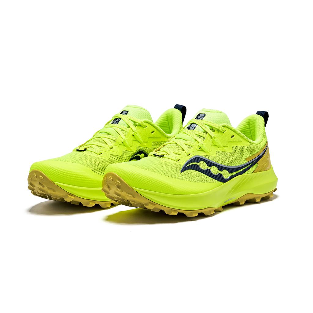 SAUCONY Peregrine 14 Multifunctional Professional Trail Running Shoes Men Sneakers Fluorescent-Green Blue S20916-220
